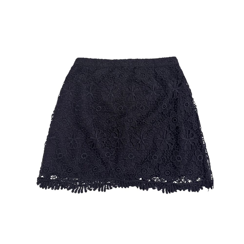 NWT Hollister Juniors Blue Lace Floral Mini Skirt Size 5 Lined